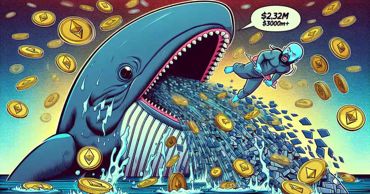 Pérdida de $2.32 millones de un tiburón de Ethereum desencadena volatilidad en el mercado